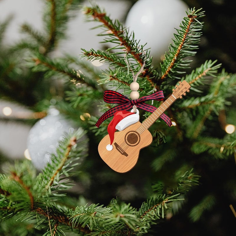 SUCHAGIFT Guitar Ornament - Guitar Ornaments for Christmas Tree - Music Gifts for Guitars Lovers, Players, Guitarist, Teacher, Musician - Gifts for Music Lovers - Wood Musical Ornament 2025 - Image 4